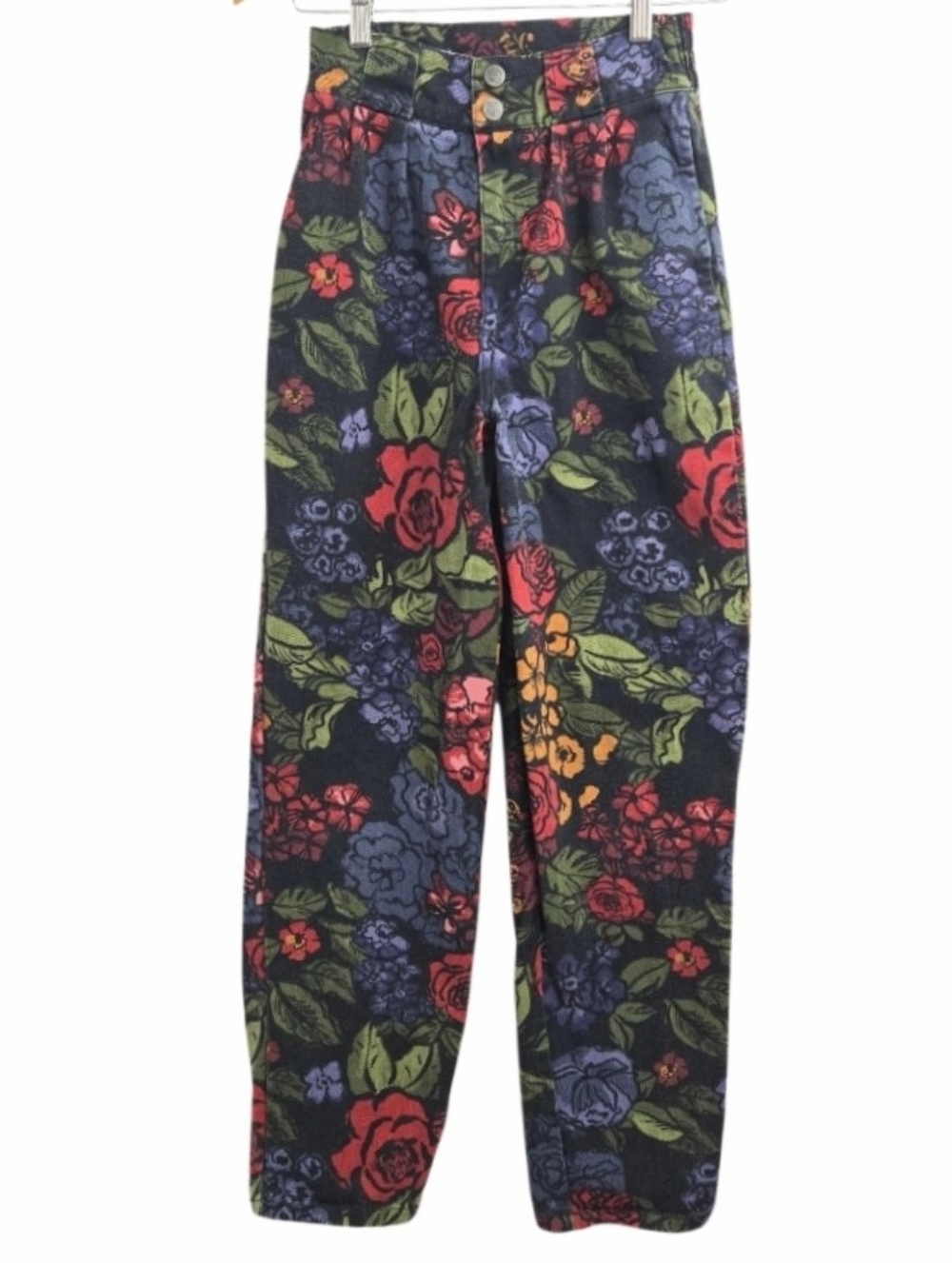 Lucy & Yak Pants Addison Rose Floral Print Denim - Picture 2 of 15